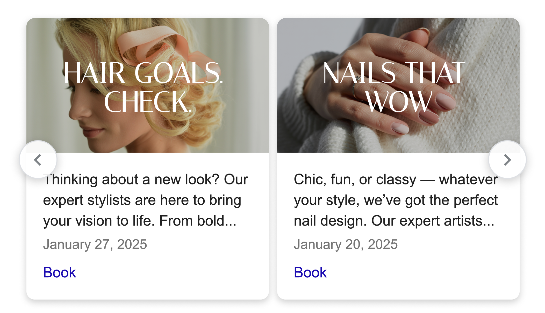 Strategic Google Business Profile posts for Texas beauty salon showcasing services and attracting new clients